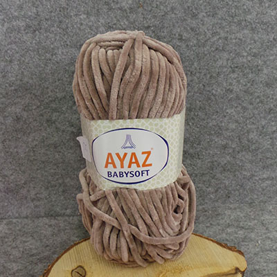CH58236 Yarns ayaz baby soft,polyester ,100gr/100meters ,brown color (0 0)