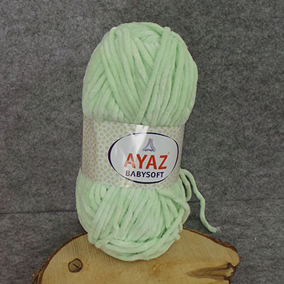 CH58239 Yarns ayaz baby soft,polyester ,100gr/100meters ,mint color (0 0)