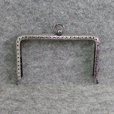 CH58378 Accessories iron purse frames rectangle,with holes/frames ,13cm/1pcs ,platinum color (0 0)