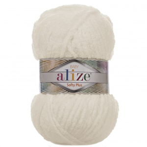 CH58623 Yarns alize softy plus,micropolyester ,100xgr /~120meters ,light cream color col 62 (0 0)