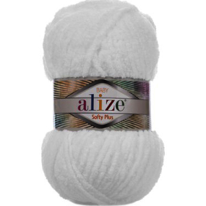 CH58624 Νηματα alize softy plus ,100gr/120μετρ. ,λευκο χρωμα,μικροπολυεστερας col 55 (0 0)
