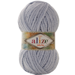 CH58627 Yarns alize softy plus,micropolyester ,100xgr /~120meters ,light grey color col 500 (0 0)