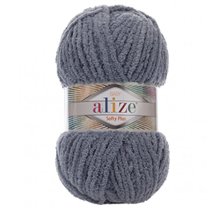 CH58630 Νηματα alize softy plus ,100gr/120μετρ. ,σκουρο γκριζο χρωμα,μικροπολυεστερας col 87 (0 0)