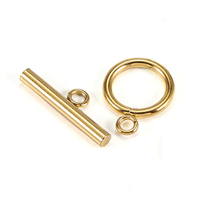 CH58703 Clasps and lobsters metallic rings,toggle clasps ,14x10mm/2pcs ,gold plated (0 0)