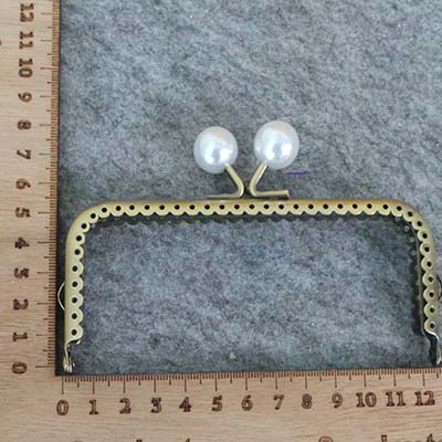 CH58772 Accessories iron purse frames rectangle,with holes/frames ,12,5cm/1pcs ,bronze color (0 0)