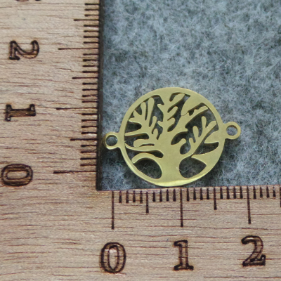 CH58844 Links stainless steel tree of life, ,15mm/1pcs ,gold plated (0 0)