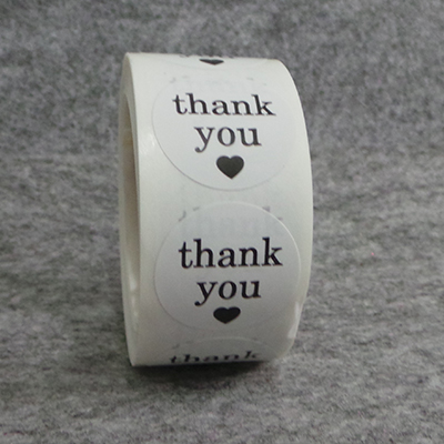 CH59001 Packaging adhesive labels thank you, ,25mm/40pcs ,white color (0 0)
