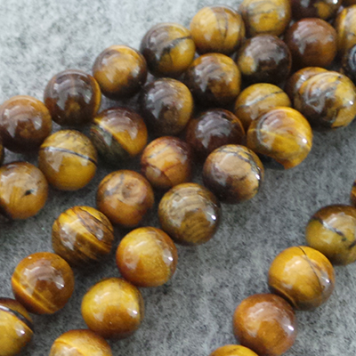 CH59214 Semi precious stones tiger eye round shape,no filter ,6mm/65pcs ,brown color (0 0)