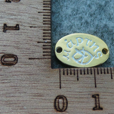 CH59249 Μαρτακια μεταλλικα χελιδονια ,18x12mm/1τεμ. ,επιχρυσο χρωμα,με ματακια (0 0)