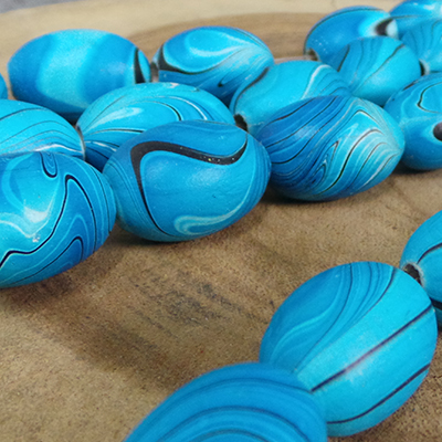 CH59262 Beads and spacers wooden oval,round ,29x19mmø3,5mm/30pcs ,light blue color (-2 0)