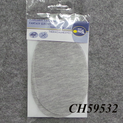 CH59532 Hotfix textile patches,polyester ,14×9,5cm/1pcs ,grey color (-2 0)