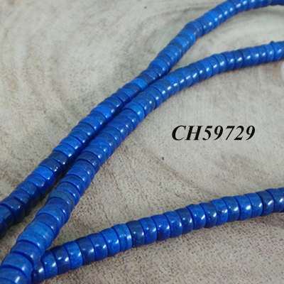 CH59729 Semi precious stones howlite roundel,flat ,5x3mm/145pcs ,blue color (0 0)