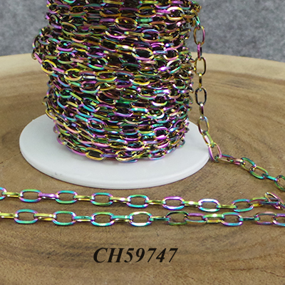 CH59747 Αλυσιδες ατσαλινες με το μετρο ,3,5mm/1μετρ. ,πολυχρωμο,cable chain (0 0)