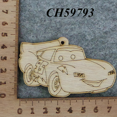 CH59793 Ξυλινες φιγουρες με χαραξη ‘hot wheels’ για διακοσμηση 79x50mm/1τεμ. φυσικο χρωμα,   ,συνθεση plywood,πασχαλινα,κρεμαστα (0 0)