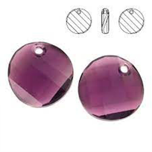 CH59889 Αυθεντικό Κρύσταλλο Swarovski Twist Pendant – 6621  Για Κόσμημα 18mm//1Τεμ. Amethyst,   ,Συνθεση ,Κρεμαστά (31 8) (gr) ()