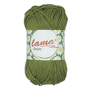 CH60040 Lama daisy cotton yarn ,for knitted dolls,clothes,scurf 50gr/110meters/ olive, cotton  ,material 100% cotton,summer yarn,crhochet needles 4-4.5 (0 0)