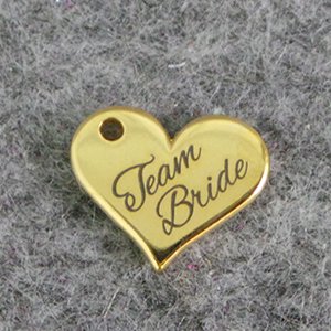 CH60102 Pendants and charms brass hearts,team bride ,18x14mm/1pcs ,gold plated (0 0)