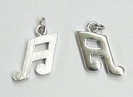 CH6012 Ασημένια μενταγιόν νότες  Για κόσμημα 16X10mm/1Τεμ. RHODIUM PLATED,   ,Συνθεση Ασήμι 925,Κρεμαστά (24 0) (gr) ()