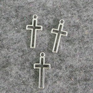 CH60133 Metal Cross Pendants ,For Jewellery 15X21mm/5Pcs/ Antique silver,   ,Material ,Religious,Charms (11 3) ()
