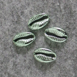 CH60222 Cowrie shell links/connectors ,for jewelery/decoration 19x12mm/2pcs/ green color,   ,material brass,summer,links/connectors (0 0)