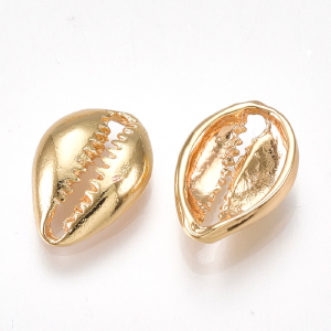 CH60226 Cowrie shell links/connectors ,for jewelery/decoration 13x9mm/2pcs/ golden color,   ,material brass,summer,links/connectors (0 0)
