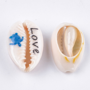 CH60285 Natural cowrie shell for jewelery/decoration 20mm//4pcs multicolor,   ,material sea shell,summer, (0 0)
