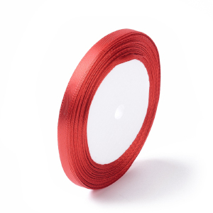 CH60367 Packaging ribbon satin ribbons,no filter ,6mm/23meters,red color (0 0)