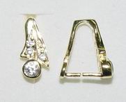 CH6054 SILVER 925 BAILS  FOR JEWELLERY 14mm//1Pcs/   GOLD PLATED, MICROPAVE  ,Material STAINLESS STEEL,, (19 0) ()