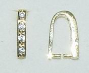 CH6056 SILVER 925 BAILS  FOR JEWELLERY 12mm//1Pcs/   GOLD PLATED, MICROPAVE  ,Material STAINLESS STEEL,, (32 0) ()