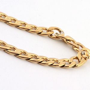 CH60560 Stainless steel necklace curb chains ,for jewellery 3mm//1pcs//60cm gold plated,   ,material stainless steel 304  vaccum plating,, (0 0)