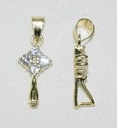 CH6063 SILVER 925 BAILS  FOR JEWELLERY 22mm//1Pcs/   GOLD PLATED, MICROPAVE  ,Material STAINLESS STEEL,, (31 0) ()
