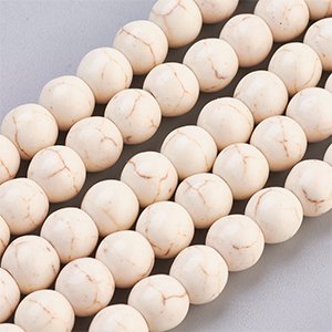 CH60674 Synthetic howlite round beads  6mm/65pcs beige color for jewellery summer beads (0 0)
