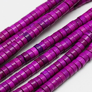 CH60725 Synthetic turquoise beads heishi shape flat 5x3mm/145pcs violet color for jewellery  beads heishi (0 0)