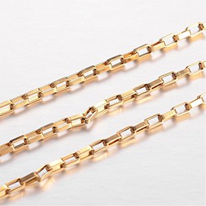 CH60775 Αλυσίδες Ατσάλινες Με το Μέτρο ,4X2mm/1Μέτρ. ,Επίχρυσο Χρώμα,Venetian Chain (3.93 2.77) (0gr) ()