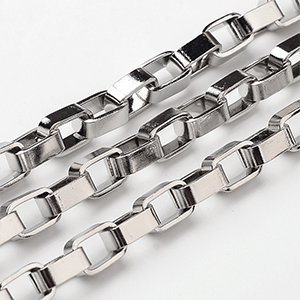 CH60776 Chains stainless steel per meter,venetian chain ,8x5mm/1meters ,steel color (0 0)