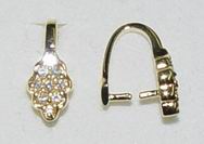 CH6078 SILVER 925 BAILS  FOR JEWELLERY 12mm//1Pcs/   GOLD PLATED, MICROPAVE  ,Material STAINLESS STEEL,, (49 0) ()