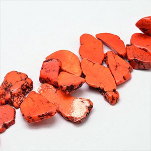 CH60870 Natural stones howlite nuggets/irregular shape  21x32mm/40cm/str orange color for jewellery  beads (-2 0)