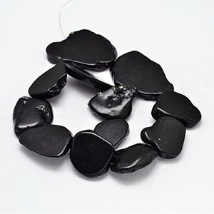 CH60872 Natural stones howlite nuggets/irregular shape  21x32mm/40cm/str black color for jewellery  beads nuggets (0 0)