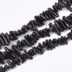 CH60873 Bamboo beads stick shape for jewellery  15mm/40cm/str white color for jewellery summer  21x32mm/40cm/str black color for jewellery summer beads (0 0)