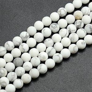 CH60888 Semi precious stones howlite round shape, ,8mm/47pcs ,white color (0 0)