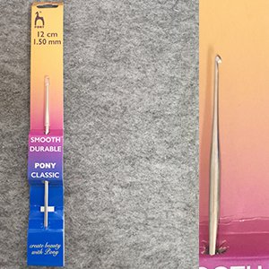 CH60907 Crochet Hooks/Needles  For Sewing 12X1.5mm/1Pcs/  (PONY) Platinum color, Steel  ,Material Aluminum,, (0 1) ()