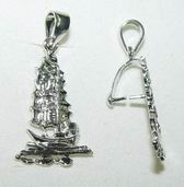 CH6092 SILVER 925 BAILS  FOR JEWELLERY 31mm//1Pcs/   RHODIUM PLATED, MICROPAVE  ,Material STAINLESS STEEL,, (4 0) ()