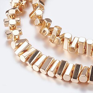 CH60923 Synthetic hematite sticks for jewellery 6x9mm/49pcs gold plated color,   ,material synthetic hematite,, (0 0)
