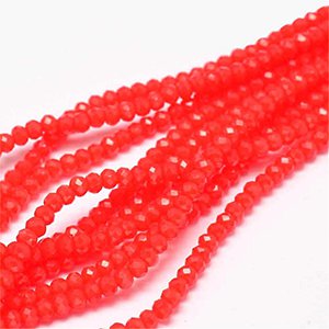 CH60925 Glass glass beads rondelle,faceted ,3x2mm/150pcs ,red color (0 0)