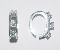 CH6108 SILVER 925 BAILS  FOR JEWELLERY 15mm//1Pcs/   RHODIUM PLATED, MICROPAVE  ,Material STAINLESS STEEL,, (344 0) ()