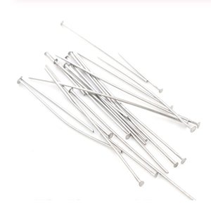 CH61099 Γράνες Ατσάλινες Με κεφάλι φλατ ,40mm/10Τεμ. ,Ατσάλινο Χρώμα,0.7mm Πάχος (8 2) (5gr) ()