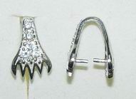 CH6119 SILVER 925 BAILS  FOR JEWELLERY 14mm//1Pcs/   RHODIUM PLATED, MICROPAVE  ,Material STAINLESS STEEL,, (3 0) ()