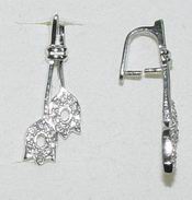 CH6121 SILVER 925 BAILS  FOR JEWELLERY 26mm//1Pcs/   RHODIUM PLATED, MICROPAVE  ,Material STAINLESS STEEL,, (60 0) ()