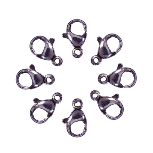 CH61245 Clasps and lobsters stainless steel lobster clasp no jump ring,without rings ,9x6mm/16pcs ,steel color (0 0)