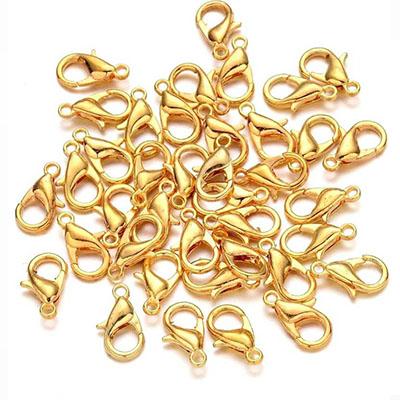 CH61246 Clasps and lobsters stainless steel lobster clasp no jump ring,without rings ,9x6mm/16pcs ,gold plated (0 0)